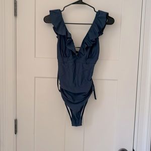 Cupshe size small blue women’s one piece